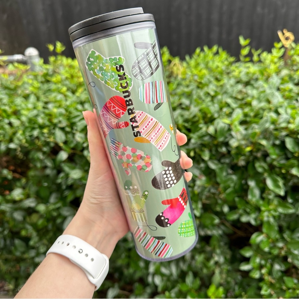 Starbucks Holiday Assorted Mittens 16oz Acrylic Tumbler 2017